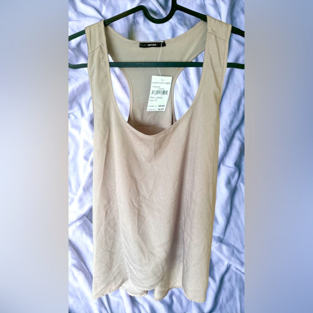 Tank silky beige shimmer Soprano Nordstrom brand new in tags